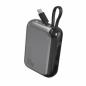 Preview: 4smarts Powerbank Pocket mit USB-C Kabel spacegrau - Batterie