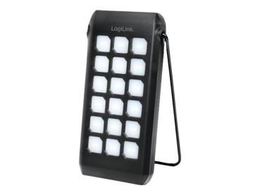 LogiLink Solar-Powerbank - Taschenlampe - Li-Pol - 10000 mAh - 18 Watt - 3 A - PD 2.0, QC 3.0, Ultra Fast Char
