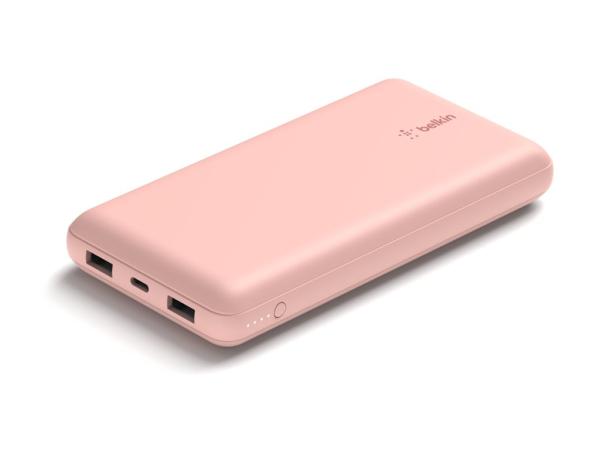 Belkin BoostCharge - Powerbank - 20000 mAh - 15 Watt - 3 A - 3 Ausgabeanschlussstellen (24 pin USB-C, 2 x USB)