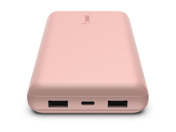 Belkin BoostCharge - Powerbank - 20000 mAh - 15 Watt - 3 A - 3 Ausgabeanschlussstellen (24 pin USB-C, 2 x USB)