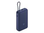Xiaomi PB2030MI - Powerbank - integriertes Kabel - 20000 mAh - 75.48 Wh - 33 Watt - 3 A - Fast Charge - 3 Ausg